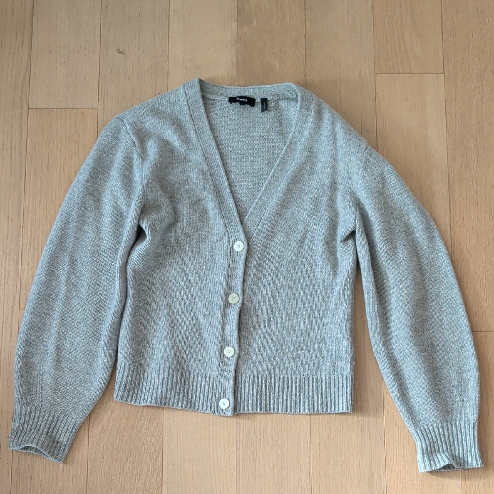 Theory Light Gray Women's Cardigan